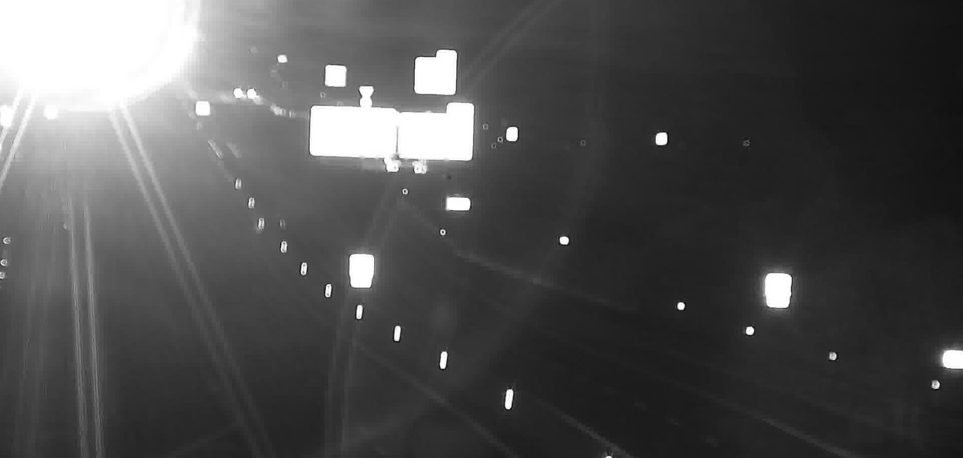 Traffic camera view with a detected stopped vehicle